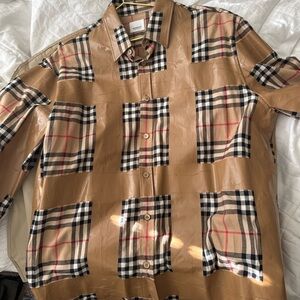 Burberry Beige and Black Classic Check Shirt Jacket